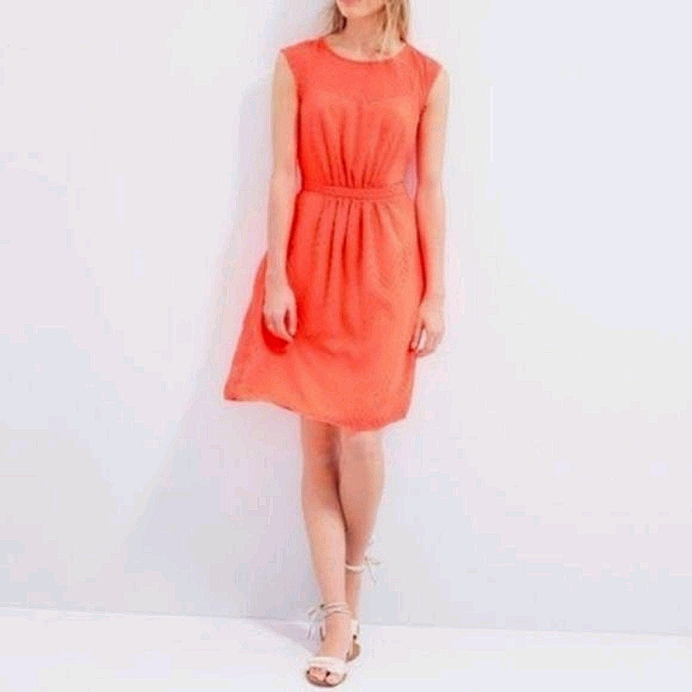 J Crew Sleeveless Chiffon Dress in Zig Zag